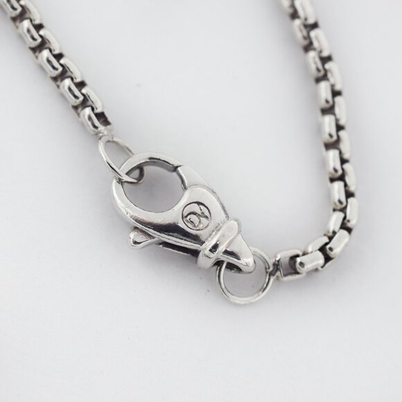 David Yurman 925 Silver Black Diamonds Chevron Cross Pendant Necklace - Picture 6 of 6